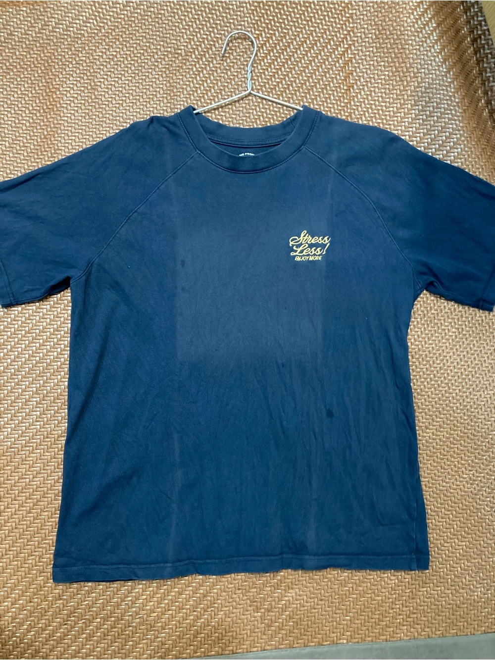 Kids Navy Short-Sleeve 'Stress Less' Graphic Tee